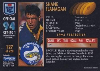 1994 Dynamic Rugby League Series 1 #127 Shane Flanagan Back